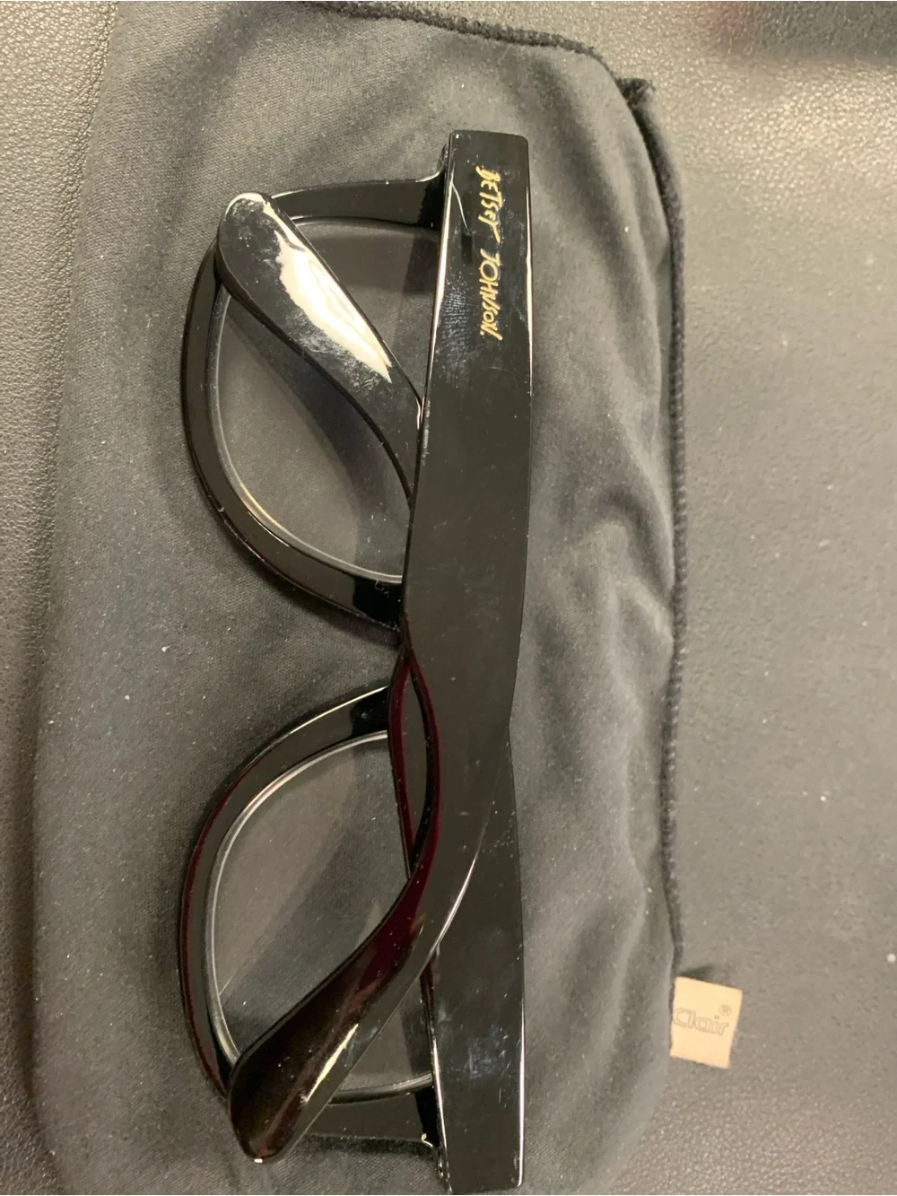 Betsey Johnson Black Retro Square Women's Glasses